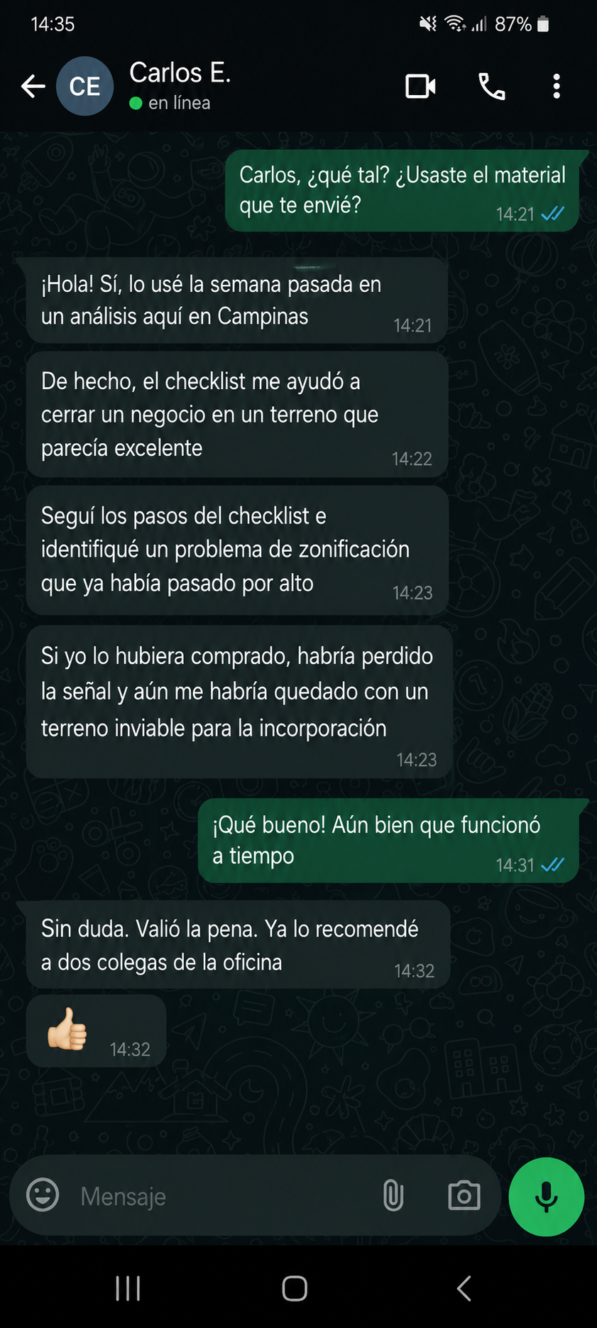 Print de Depoimento 1